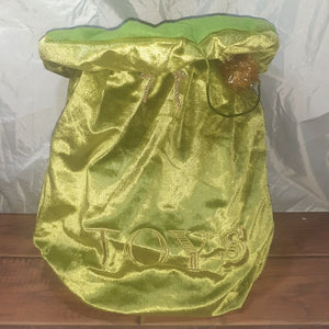 green xmas toy crinkle bag 15" tall