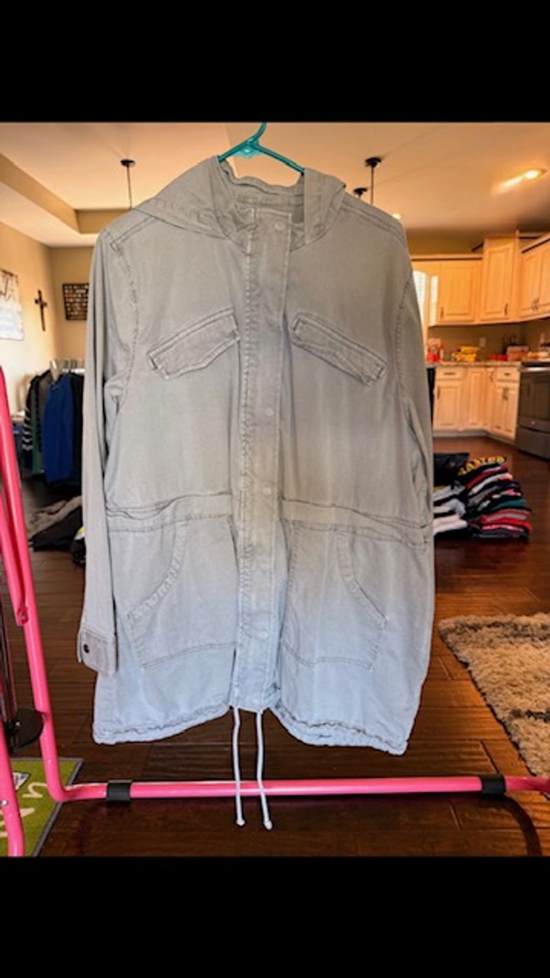. Gray long thin coat Women's - XXL
