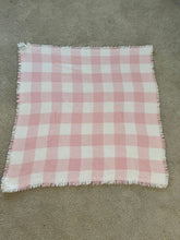 Load image into Gallery viewer, Churchill Hand Woven Baby Blanket Pink and White Cotton 34 inch Square Crib
