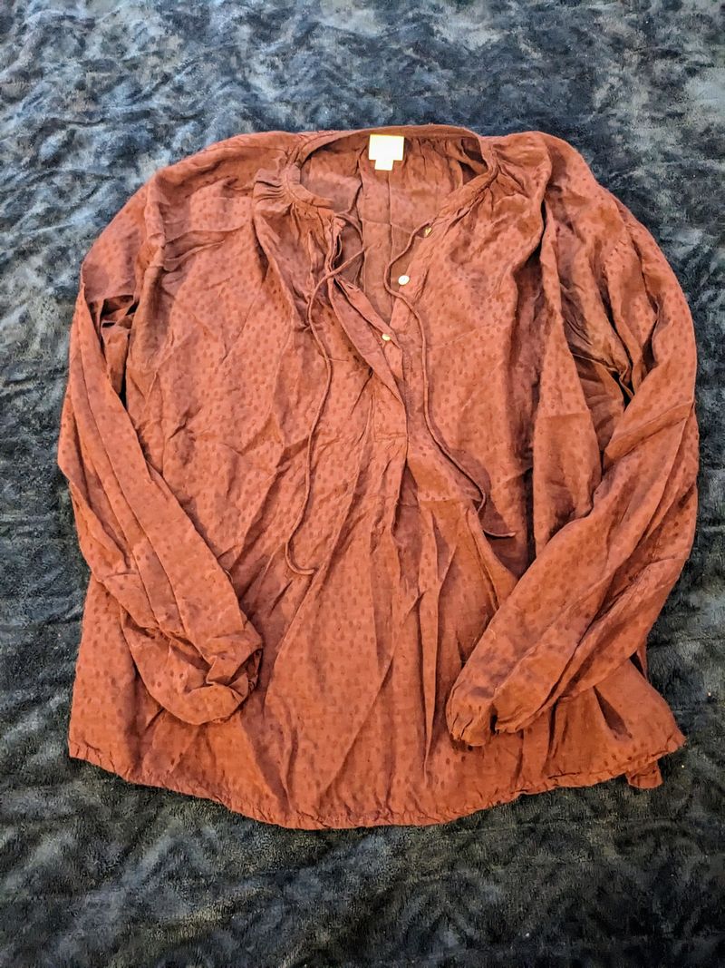 A New Day Maroon Blouse Women's - M