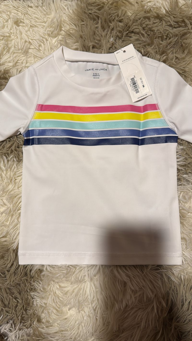Janie and Jack NWT swim rash guard. Size 6-12 9 Months