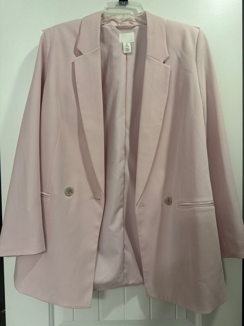 H&M light pink oversized blazer  Women's - S