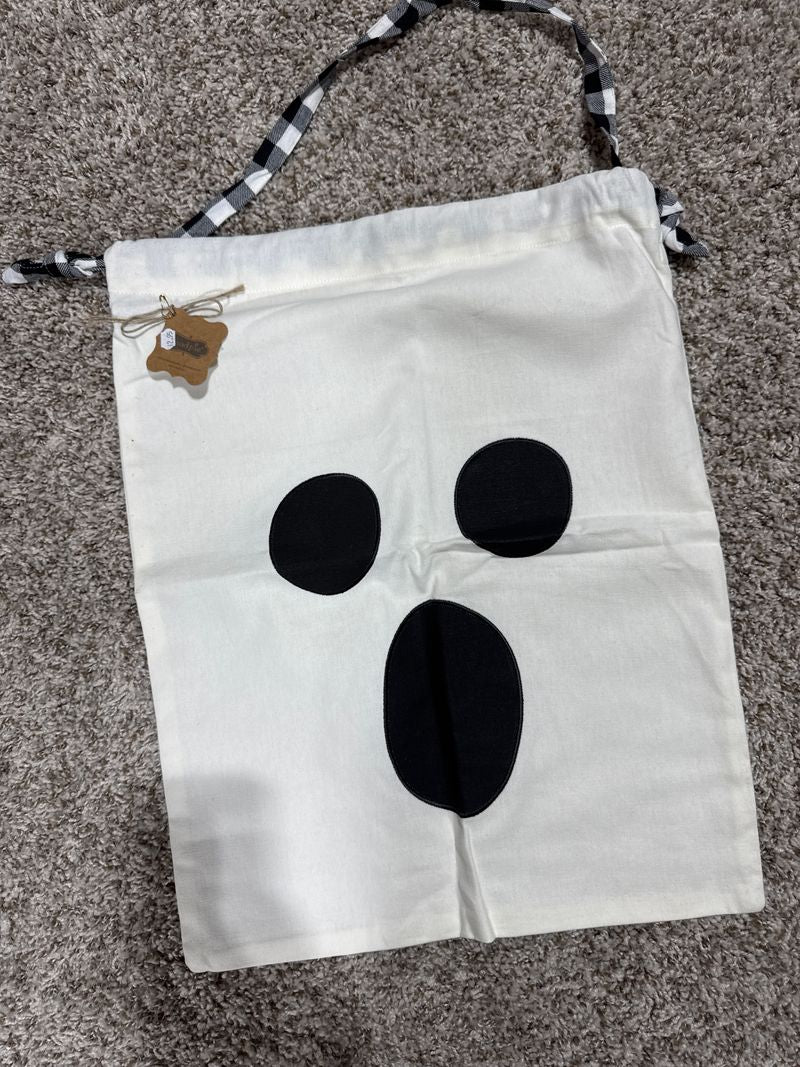 Mudpie, ghost trick or treat bag, canvas, NWT