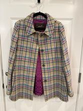Load image into Gallery viewer, Coach Like New Peacoat Gorgeous magenta plaid print Women&#39;s - L
