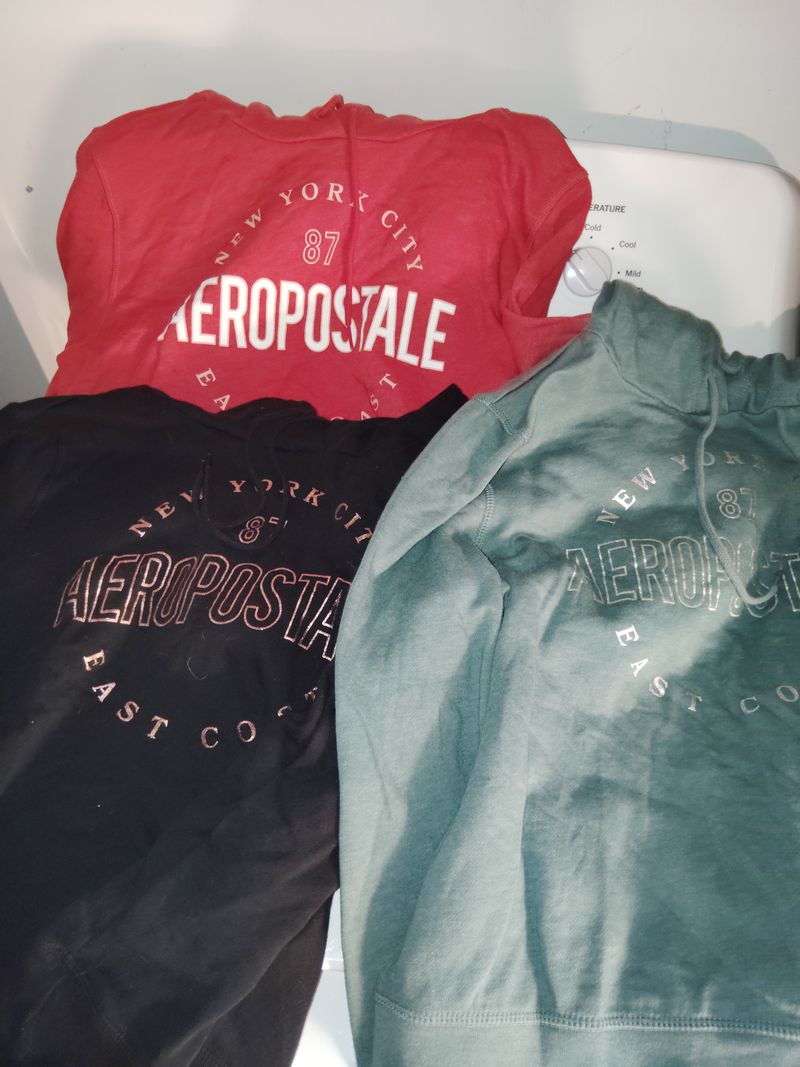 3 EUC Aeropostale hoodies red sage and black WNT  Women's - L