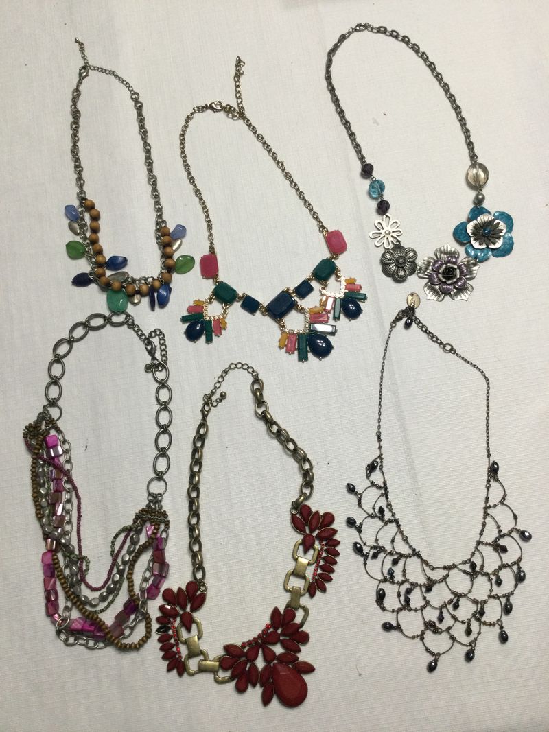 6 chain necklaces 6 necklaces