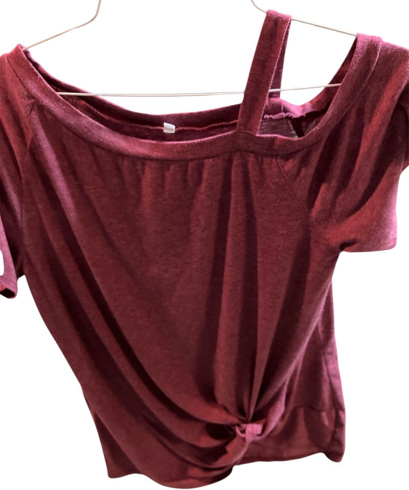 Marooon wine colored Maternity top postpartum Women's Med 8-10