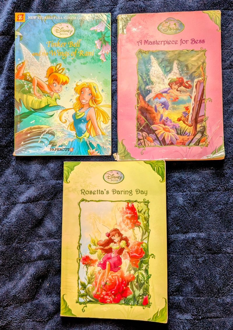 3 Disney Fairies books Tink, Bess, Rosella Youth Chapter Book