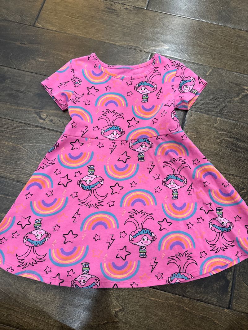 Trolls pink Poppy dress  4T
