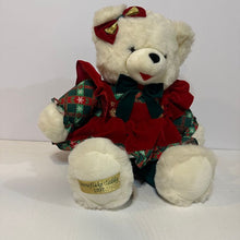 Load image into Gallery viewer, 1997 Snowflake Teddy, 22in Vintage Plush, White Holiday Bear w/  Dress Plush Toys
