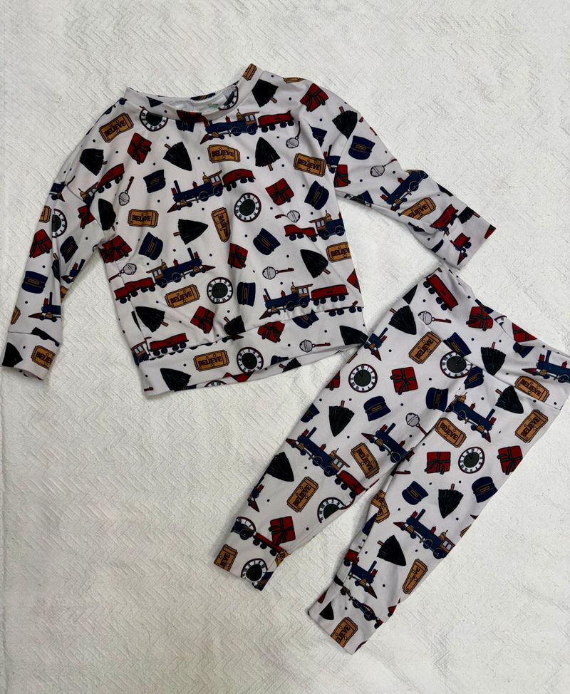 9-12 month Christmas Bamboo sleep set  9 Months