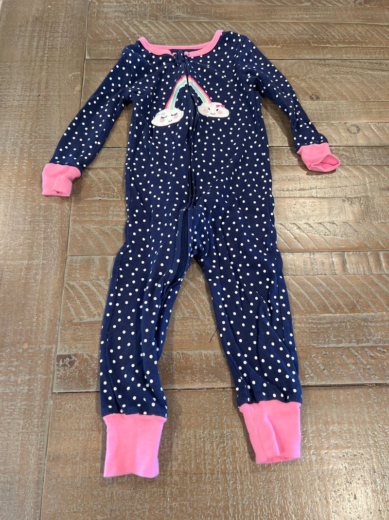 Absorba 18m footless zip up pajamas 18 Months