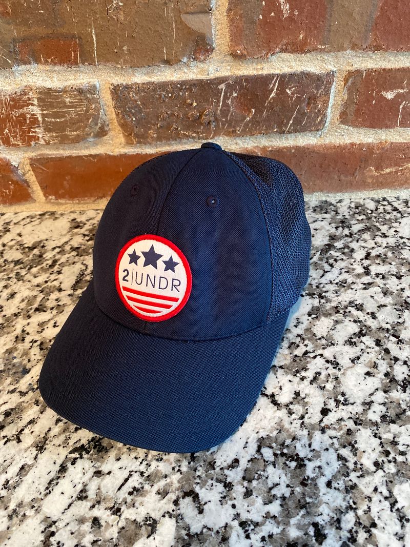 2under Navy hat, American flag