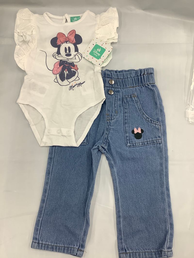 Disney Baby NWT Disney Baby Minnie Size 18M 2 pc set bodysuit, jeans 18 Months
