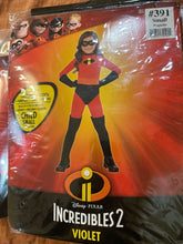 Load image into Gallery viewer, Disney Pixar Violet incredibles costume and wig 5T
