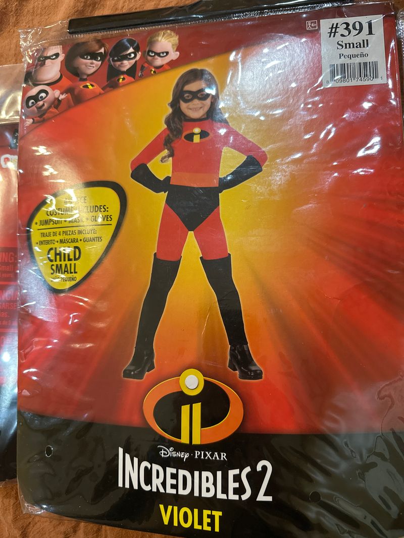 Disney Pixar Violet incredibles costume and wig 5T