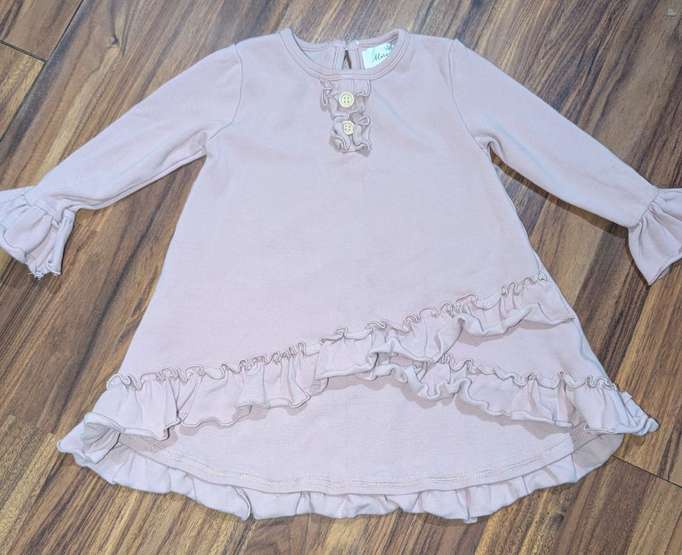 Marie Nicole ruffle tunic top for everyday or dres Pale purple. Great for church, family pictures 4T