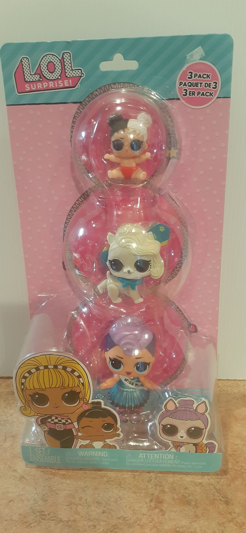 NEW  LOL Surprise dolls 3pk - white pet Dolls and Accessories