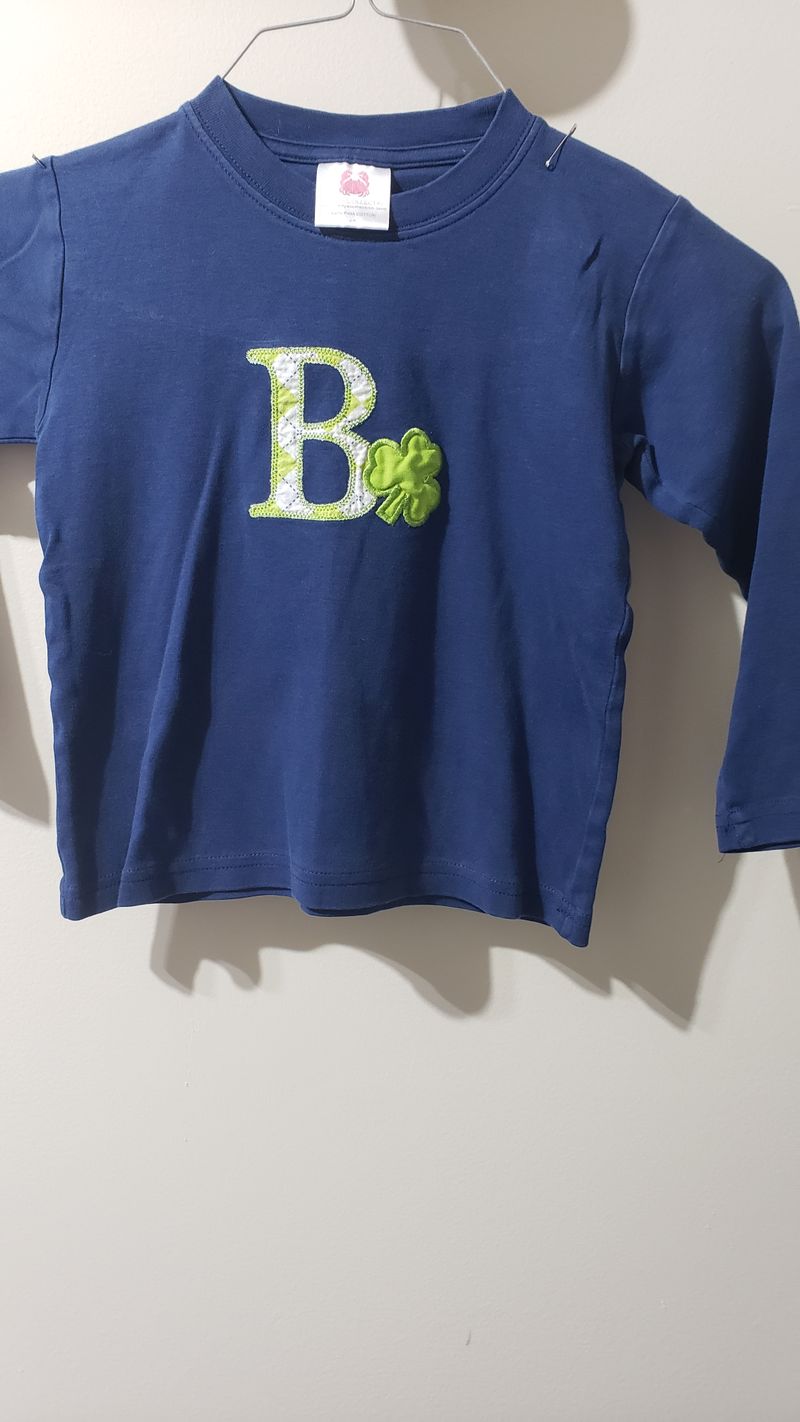 Patty's collection B embroidery long sleeve tshirt 4T