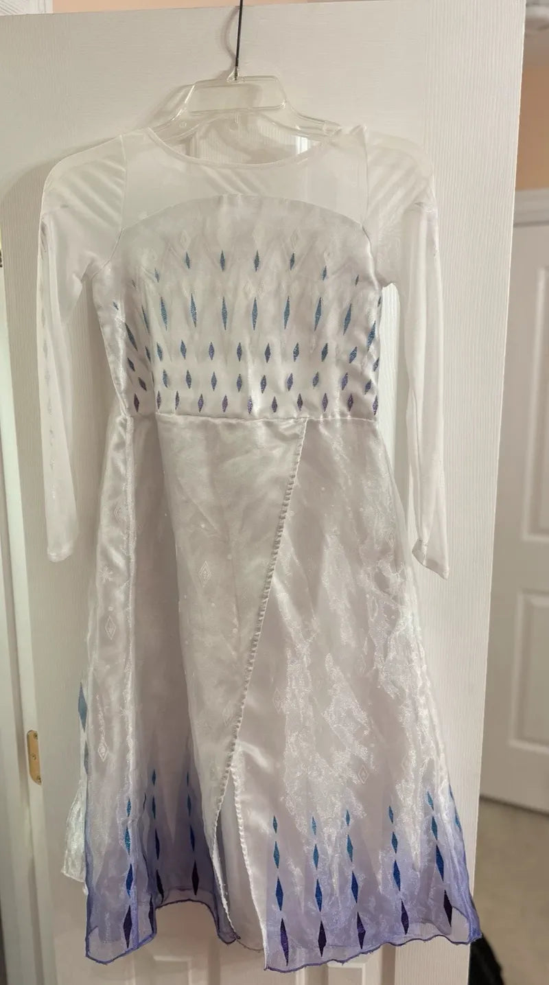 Disney Princess Elsa Frozen Costume Dress Size 7/8 Excellent Condition 7