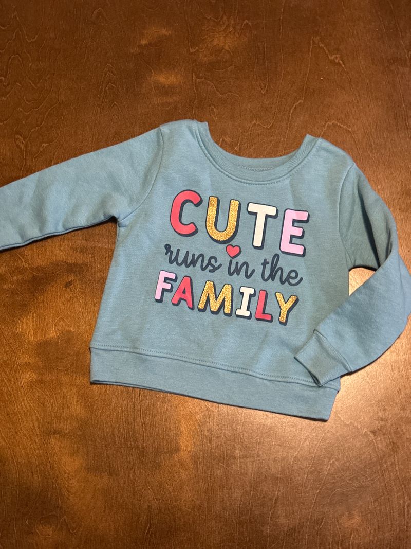 18 month blue cute family sweatshirt 18 month blue cute family sweatshirt 18 Months