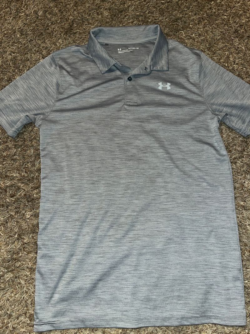 Under Armour Grey dri fit polo shirt 14