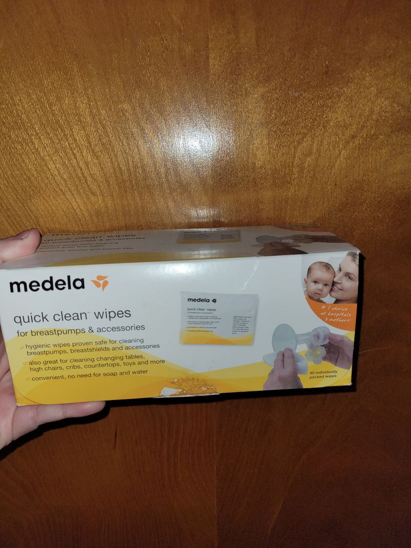 Medela pump part individually packaged wipes Only used a couple