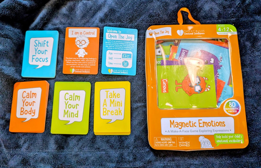 Open the Joy Magnestic Emotions set and Open Your Mind cards, all there Educational