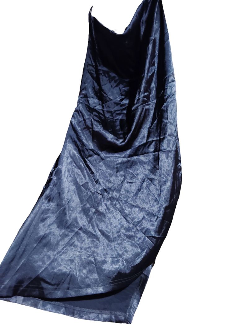 Cider navy blue dress fancy on the side back out Zipping up on the side nwot Women's - L