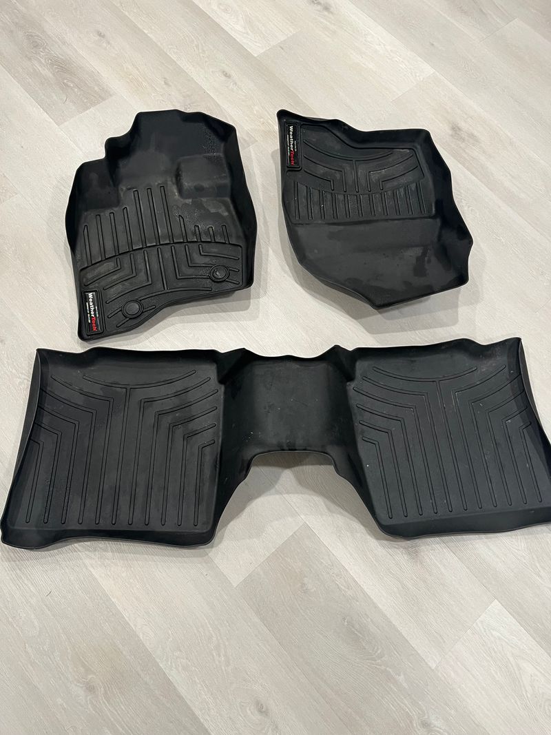 3 WeatherTech Liners for 2016 Ford Explorer Driver, Passenger, and Middle Seat WeatherTech Floor Liners