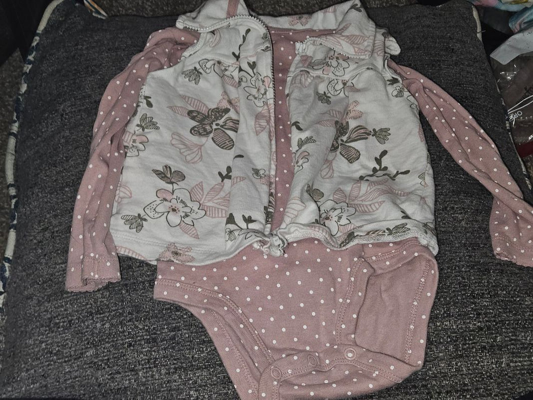 Carters Long sleeve and vest 24 Months