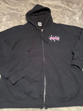 Load image into Gallery viewer, Gildan Black, with pink and white Women&#39;s - L
