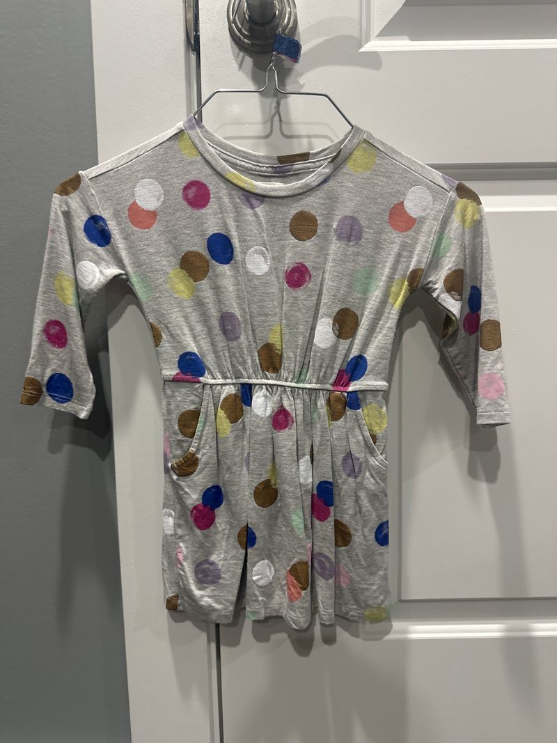 Gymboree Lightweight, long sleeve polkadot dress 18 Months