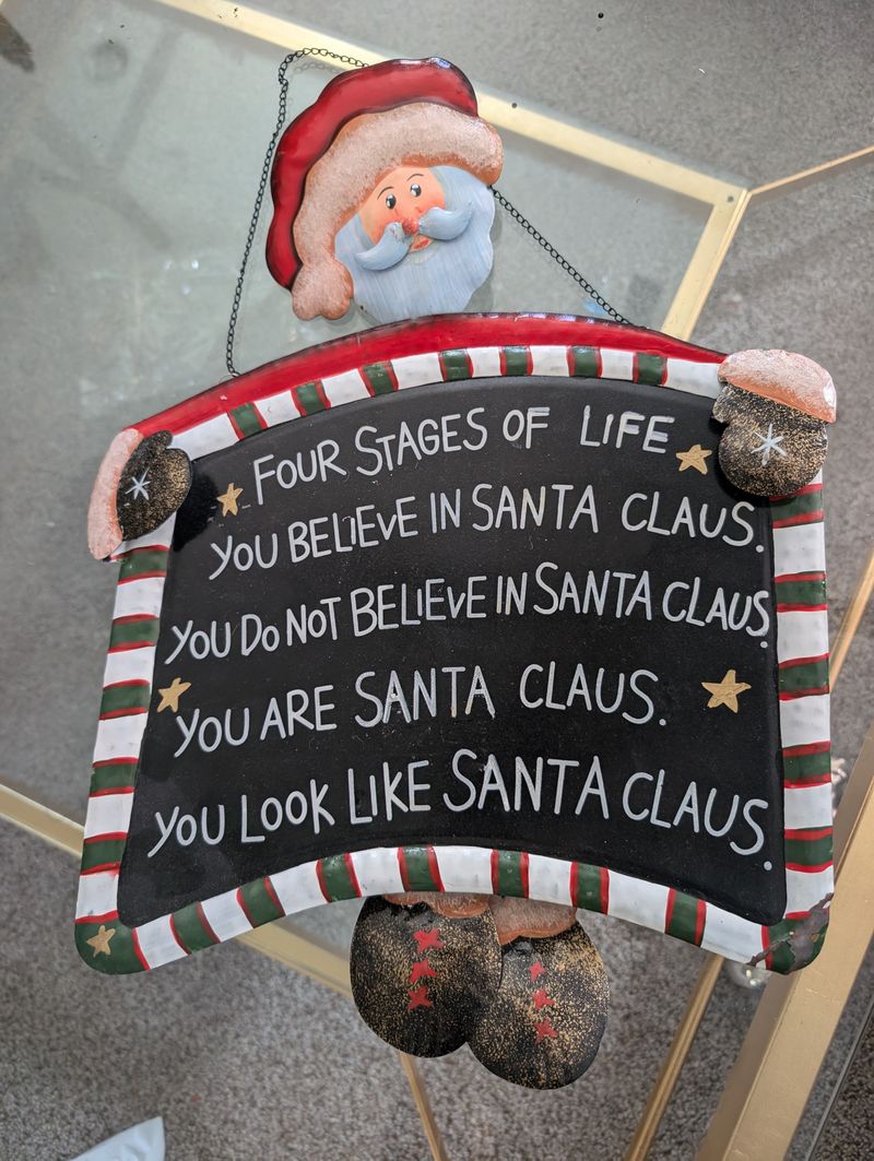 Santa hanging wall sign Santa hanging wall sign