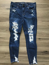 Load image into Gallery viewer, American Eagle Next level stretch, distressed, jeans, size 16, long. #87. Women&#39;s 16
