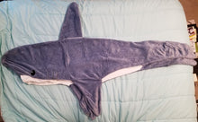 Load image into Gallery viewer, Unknown Shark bag/suit, about 5 feet tall, gray &amp; white, lightweight Accessories
