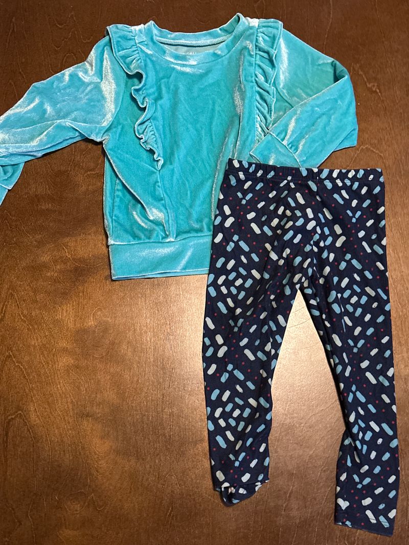 Falls Creek 18 month velvet sweater with leggings 18 month velvet sweater with leggings 18 Months