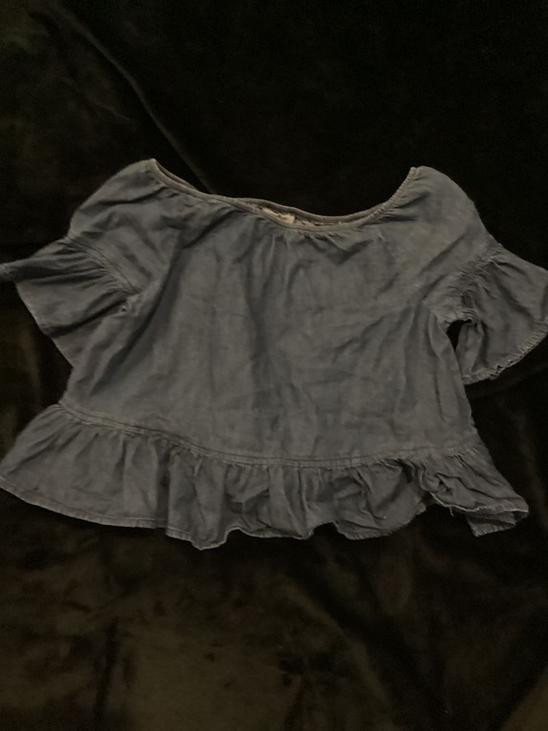 Bebe girls Blue Jean shirt 10