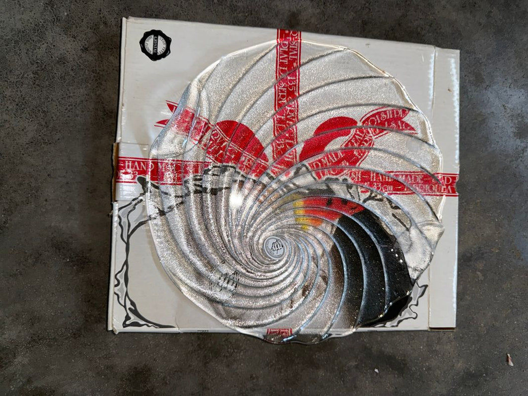 Crystal serving dish