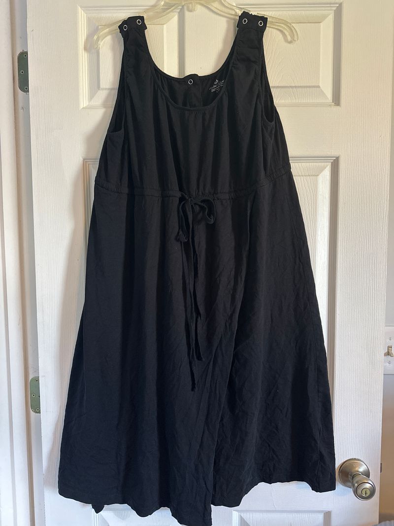 Baby be mine Black labor/nursing gown L/XL. Adjustable drawstring & stretchy Women's Large 12-14