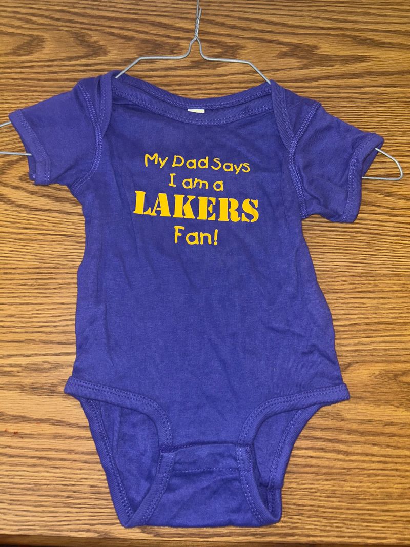 12 months Purple Lakers Onesie 12 Months