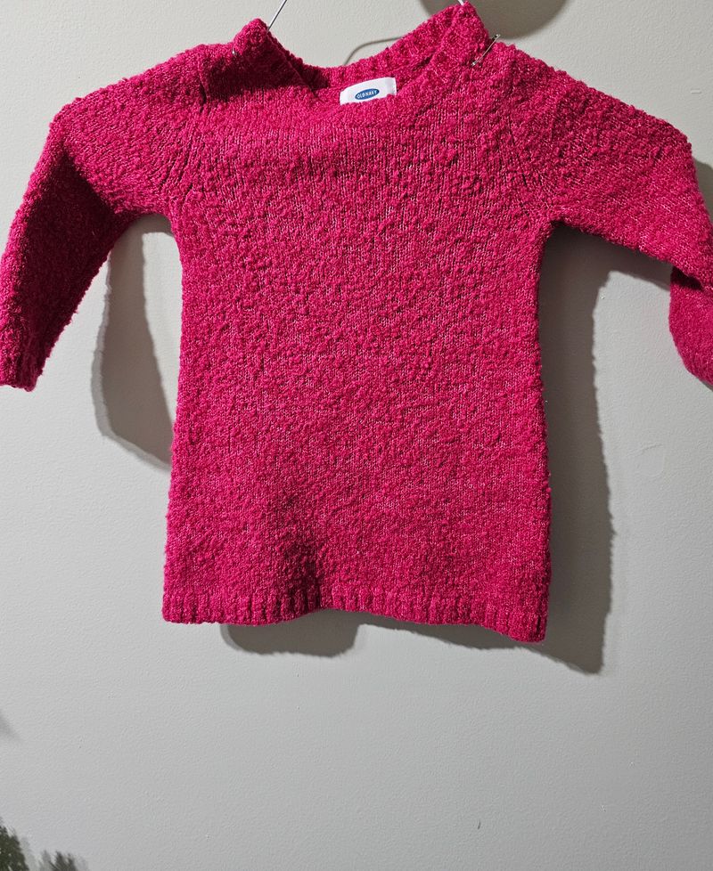 Old navy 18-24m sweater dress hot pink 18 Months