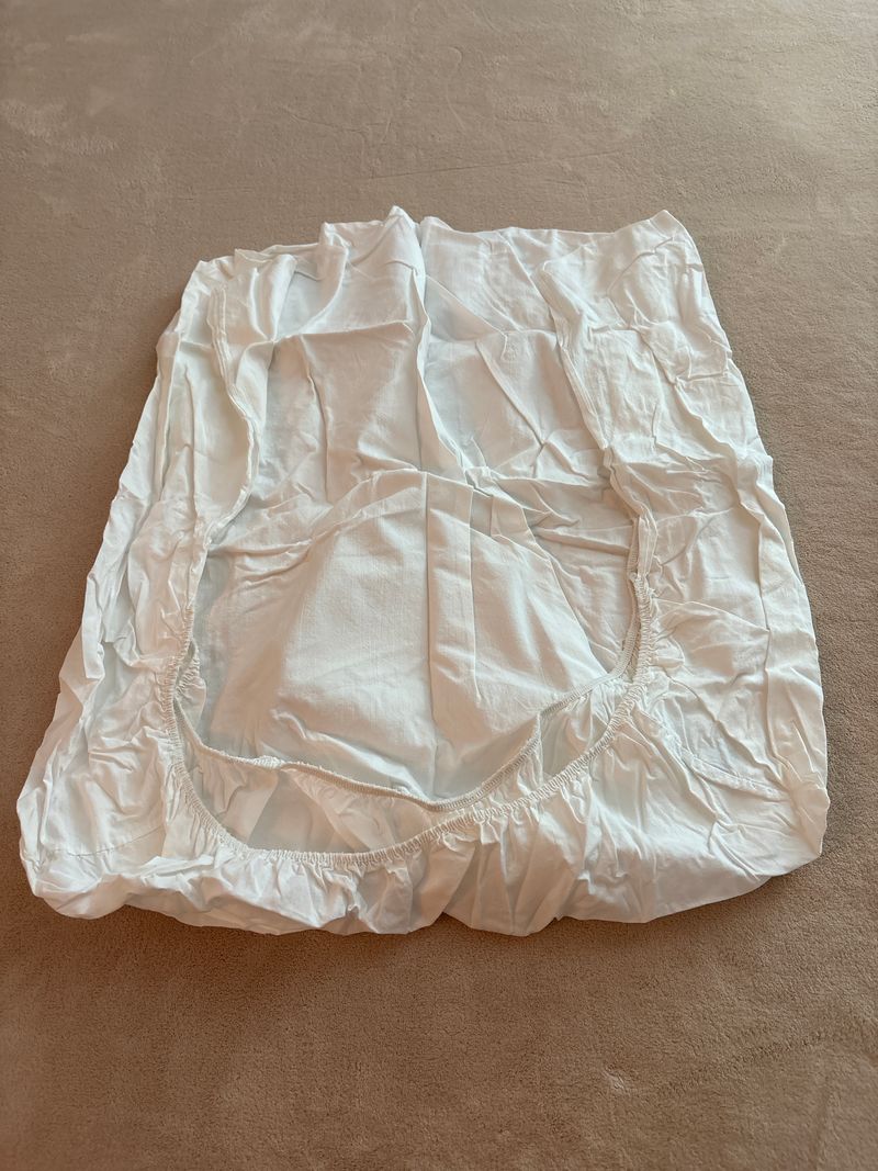 1 Set Crib Sheets White Crib