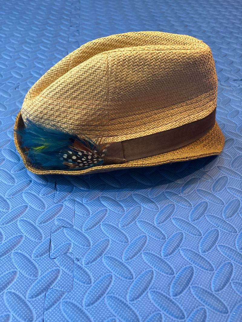 Unknown Peacock feather fedora hat