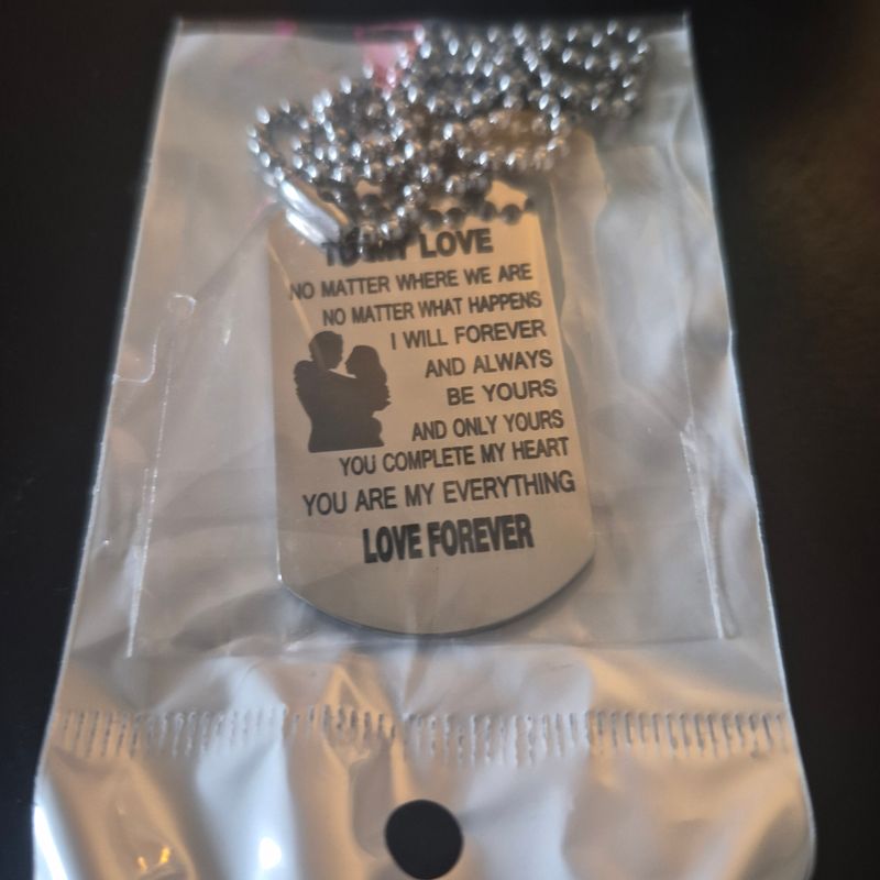 To My Love Dog Tags NIB with gift bag