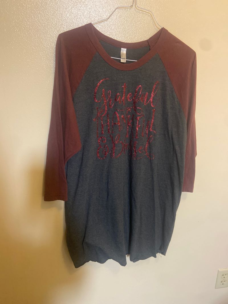 American Apparel Grateful Thankful & Blessed Women's - XXL