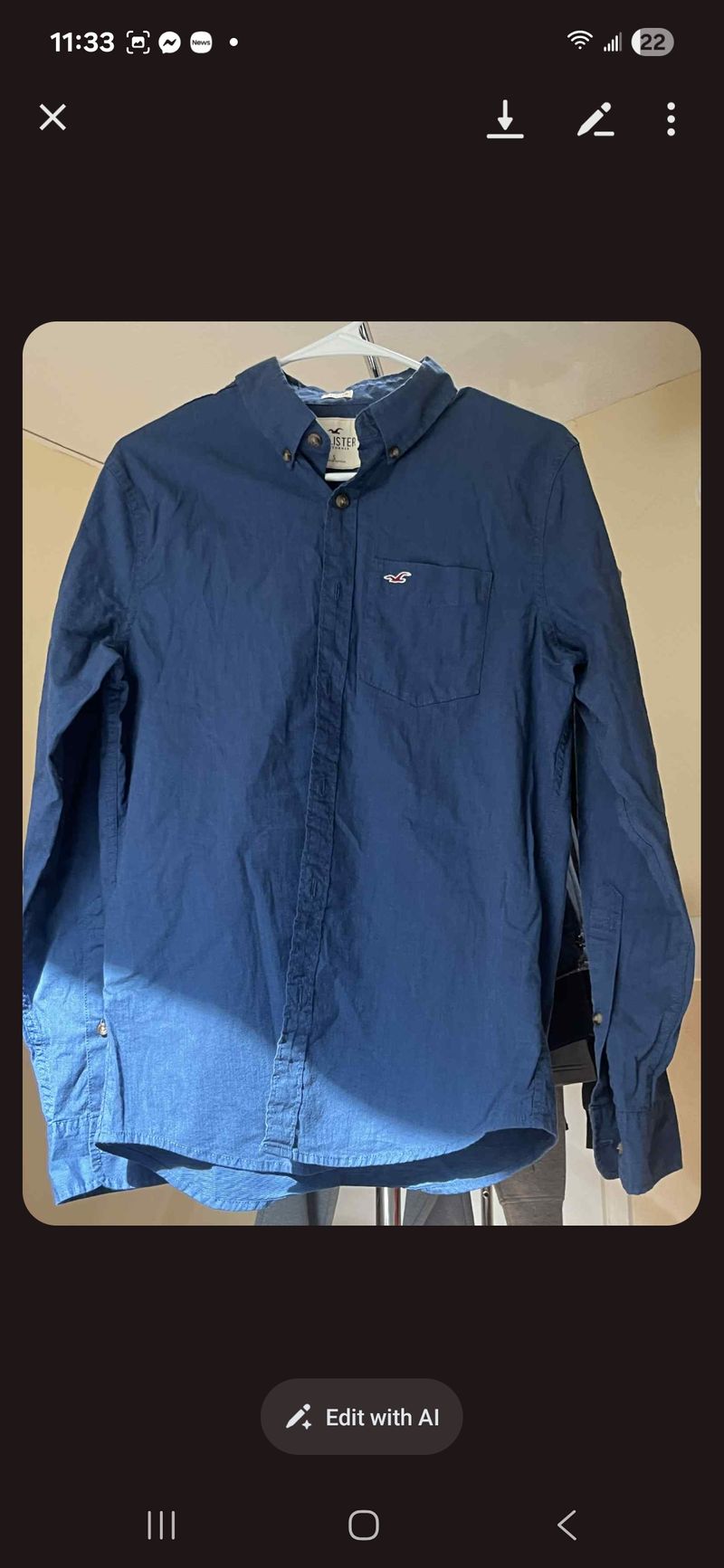 Hollister Men's size small button up dress shirt Men's - S