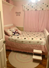 Load image into Gallery viewer, Sweet JoJo Designs Bedding Set, great condition! Pink Brown polka dot comforter, 2 shams, 2 valances Full
