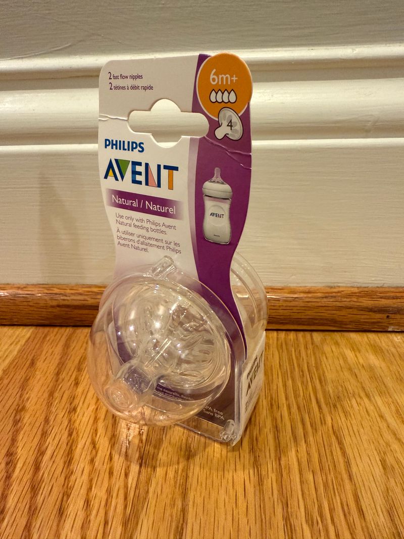 Avent Size 4 Natural Bottle Nipples, NIB
