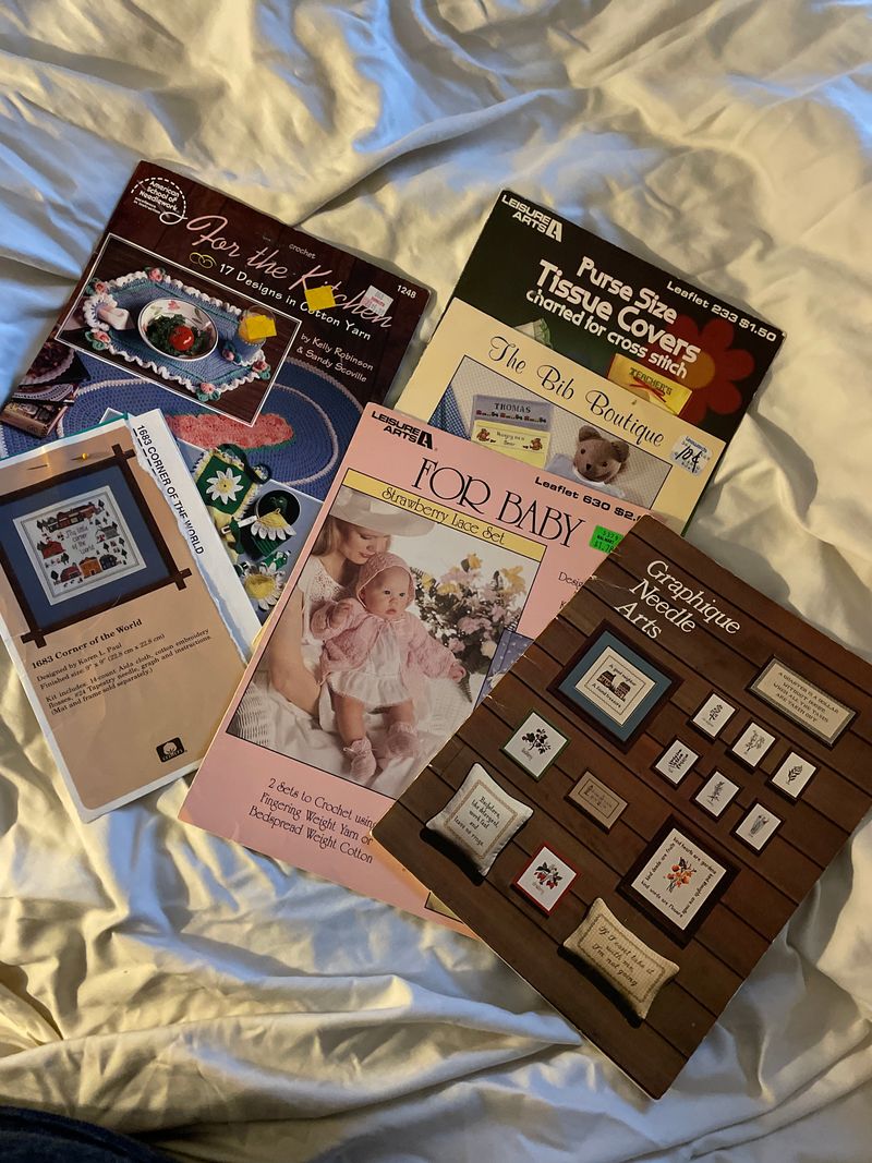 Needlework and crochet 5 craft items/books